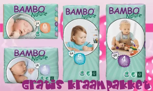 Meld je aan voor Gratis luier kraampakket van Bambo Nature